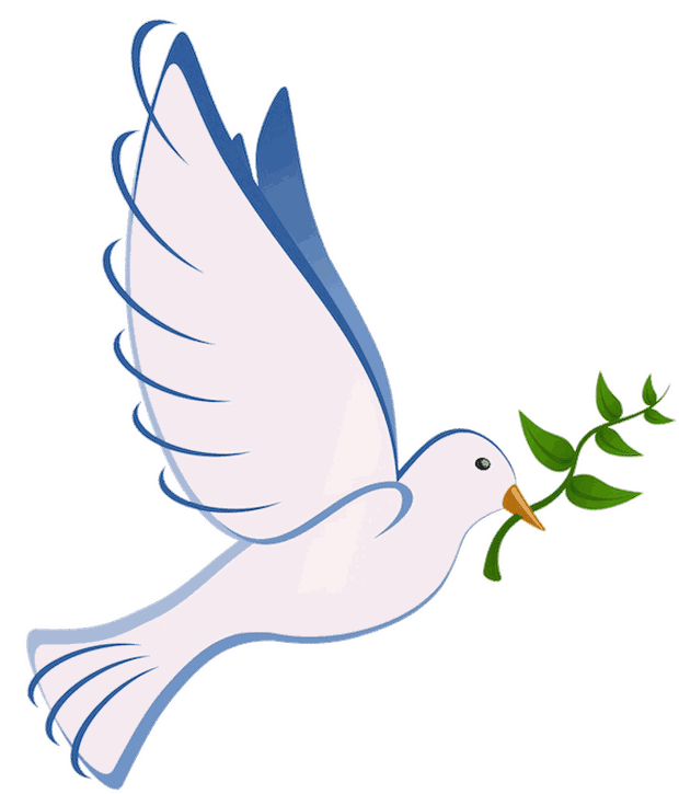 A dove carrying an olive branch