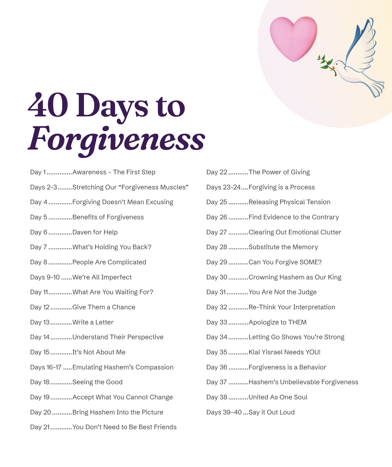 40 Days to Forgiveness PDF cover